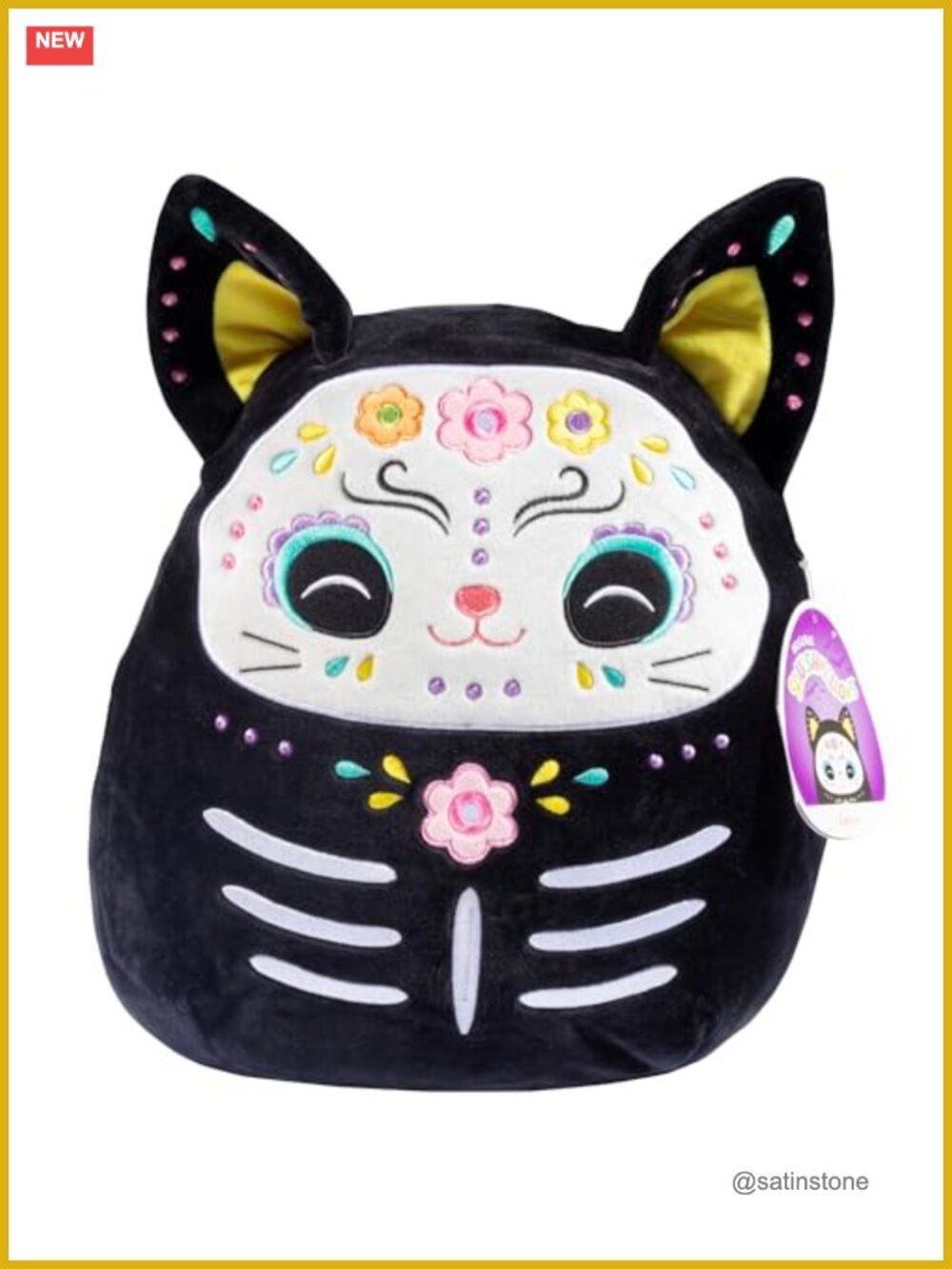 Squishmallows Zelina 12-Inch Plush Day of the Dead Cat Stuffed Animal